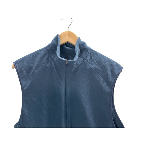 LL Bean Vest Men's Size Medium Blue Zip Up - Picture 3 of 4